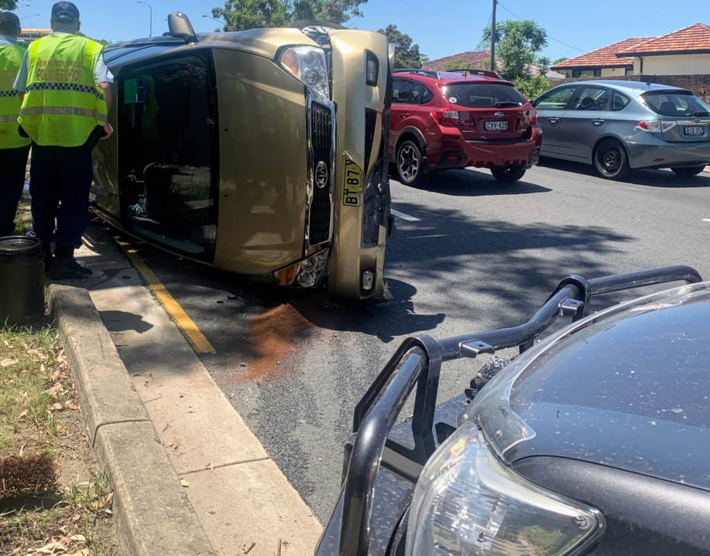 Prado accident Pennant Hills Road Sydney